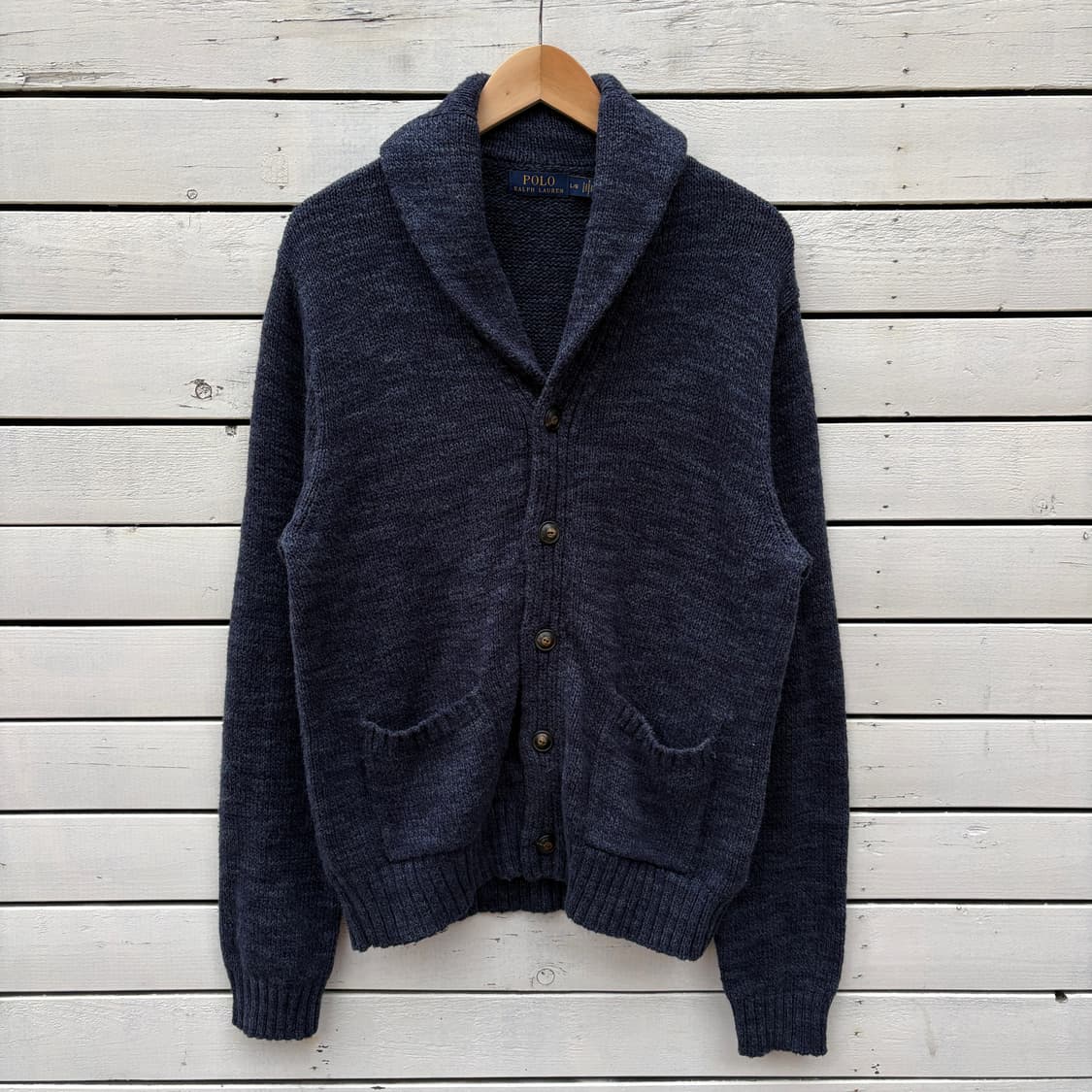Polo 폴로 숄카라 니트 가디건 상품이미지1