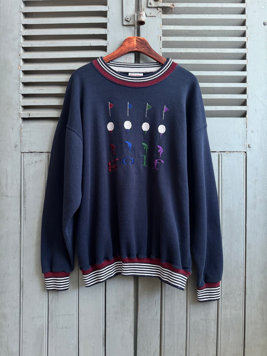 [XL]90's Made in USA 골프 링거 스웻셔츠 상품이미지2