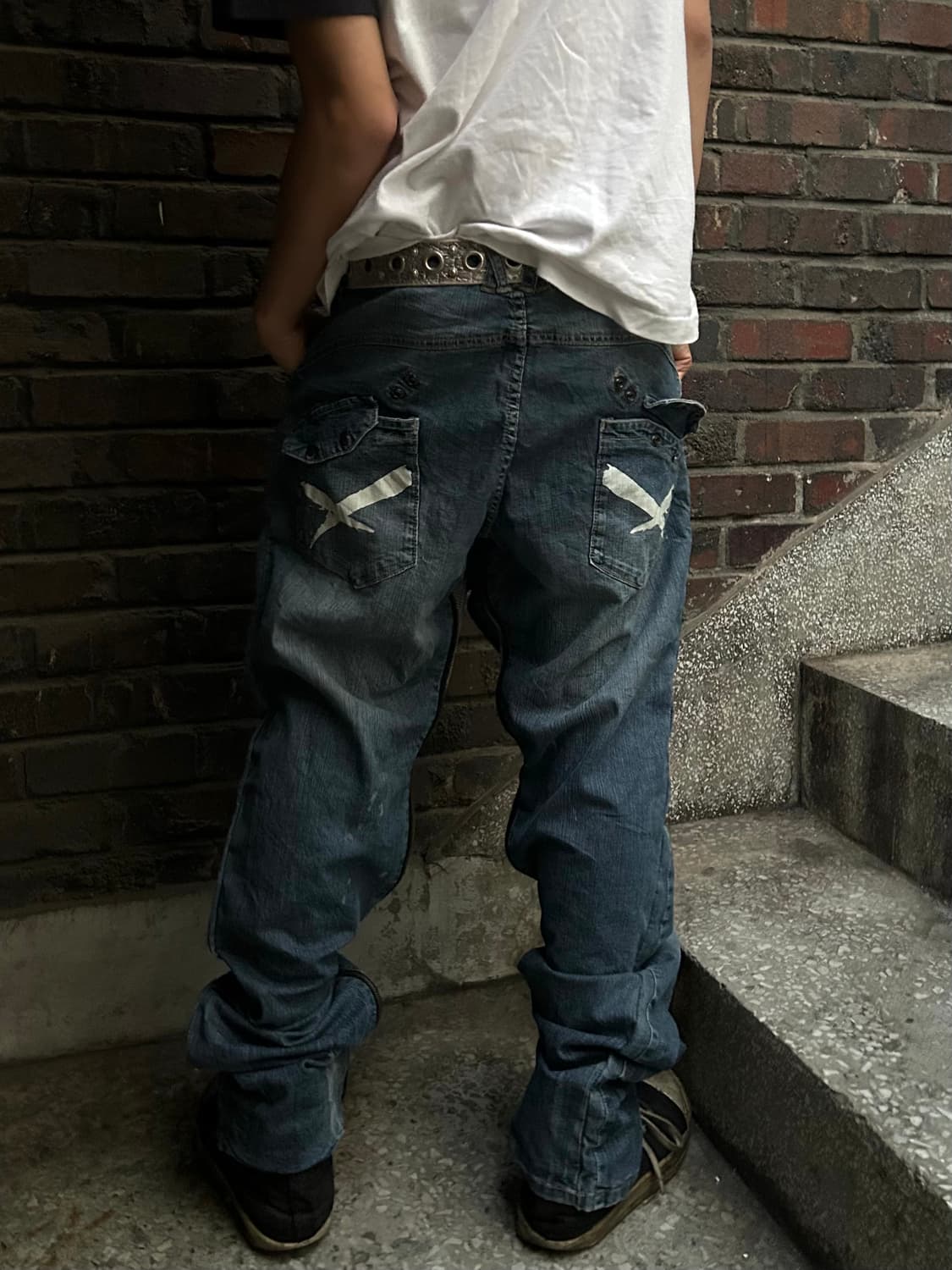 *rare* 2000s Ppfm 기믹 트랜스폼 데님팬츠 상품이미지3