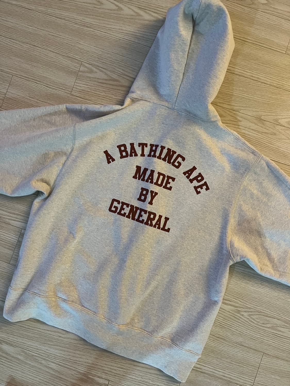 베이프 기본 그레이 후드집업 상품이미지2