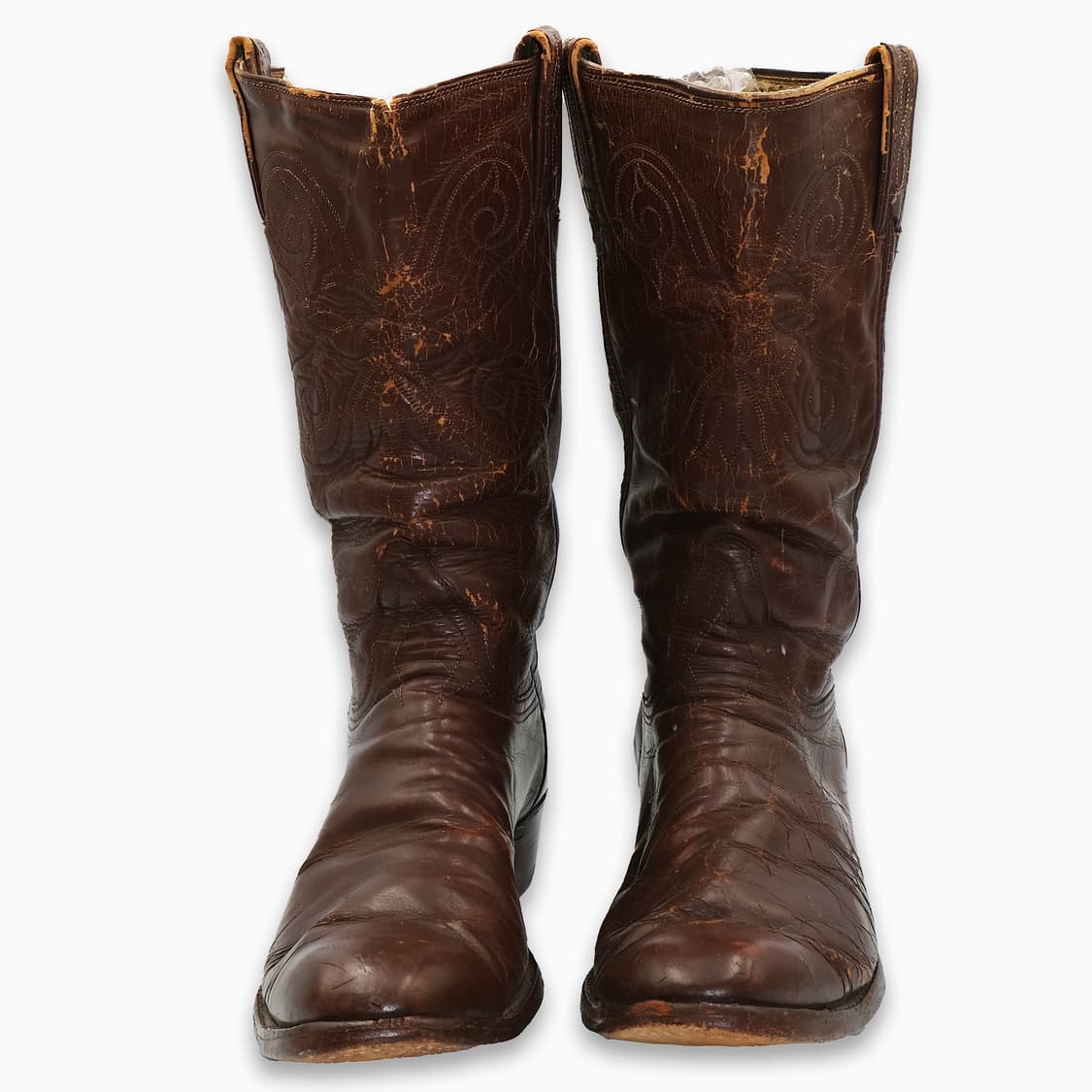 빈티지 토니 라마 웨스턴 레더 부츠 10.5B (270-275) BT 상품이미지2