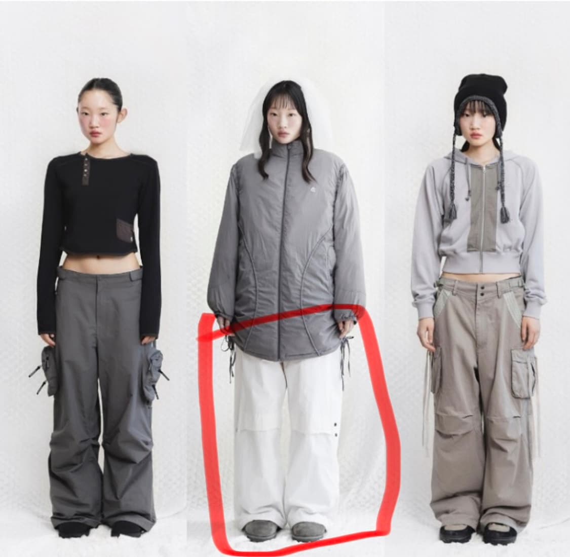 스마트어반유즈풀 레이어드 팬츠 그레이 상품이미지1