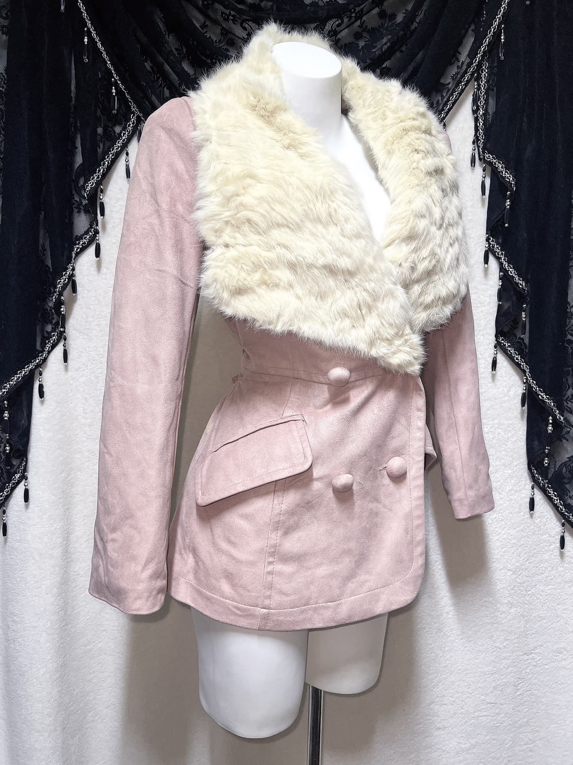 히메갸루 오네 로맨틱 로걀 인디핑크 퍼자켓 코트 윈터페어리 핀터 리즈리사 상품이미지3