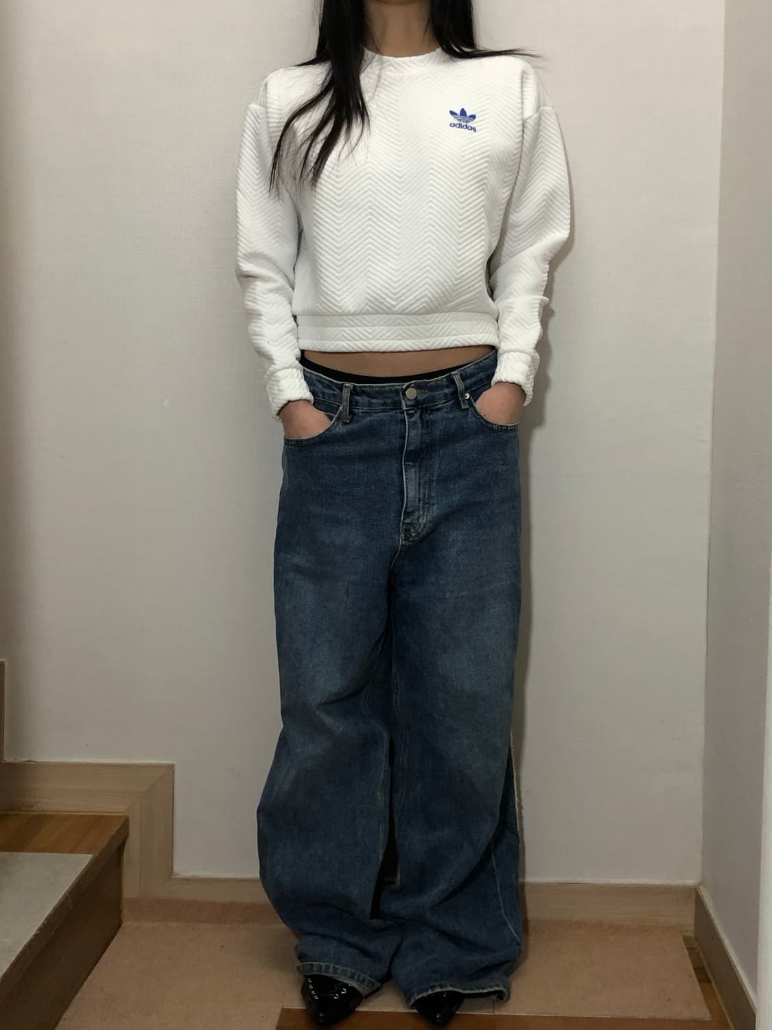 빈티지 아디다스 화이트 파이어버드 크롭 탑 상품이미지5