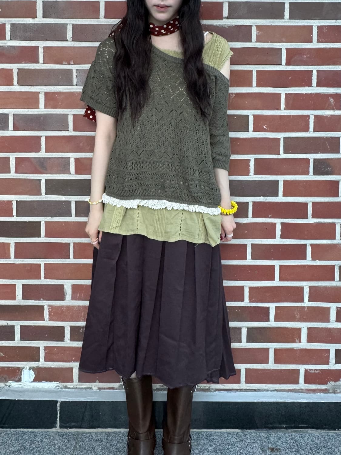 녹차 모리걸 빈티지 코디세트 4pcs 상품이미지7