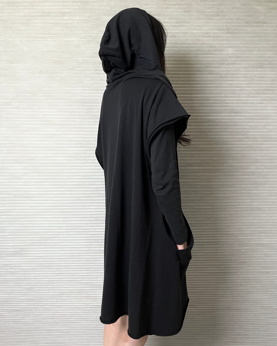 요지야마모토 슬리브리스 후드 원피스 y’s yohji yamamoto 상품이미지1