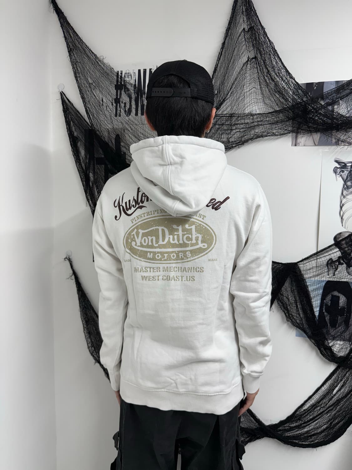 Von dutch skull printing hoodie longslee 상품이미지9