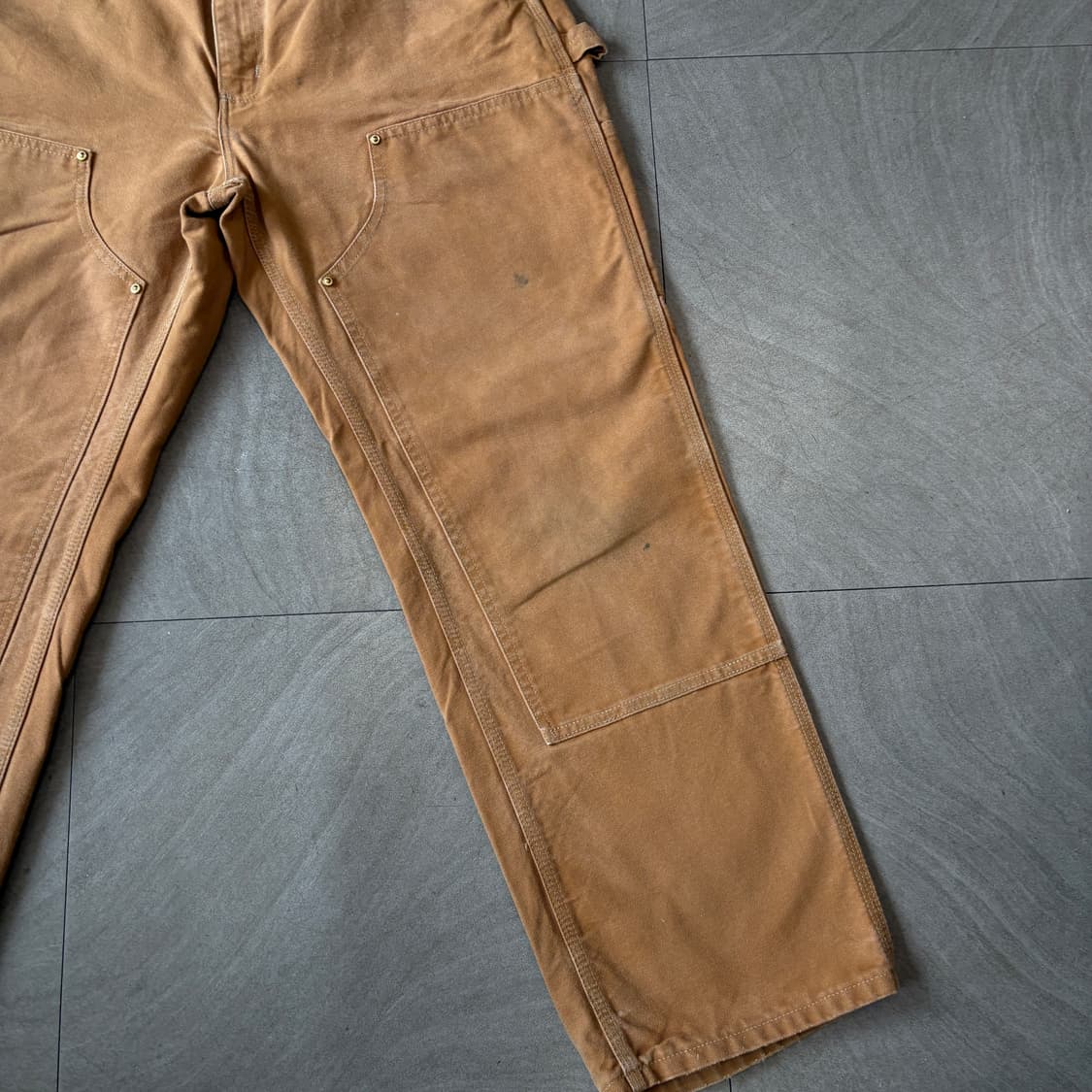 칼하트 정품 브라운 더블니 팬츠 바지 상품이미지4