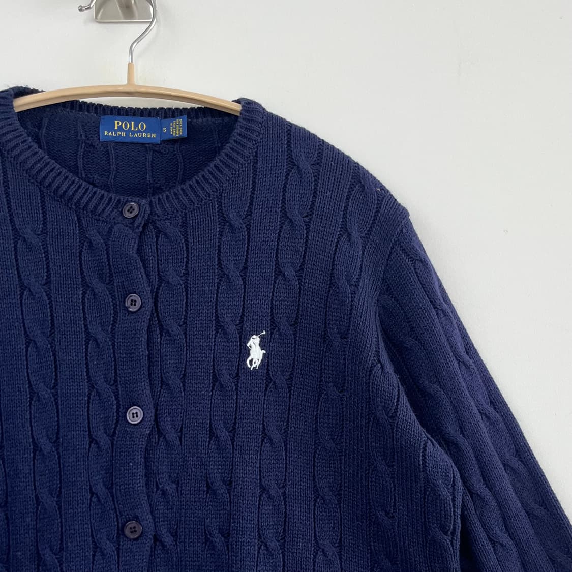 폴로 랄프로렌 신형 네이비 케이블 니트 가디건 상품이미지4