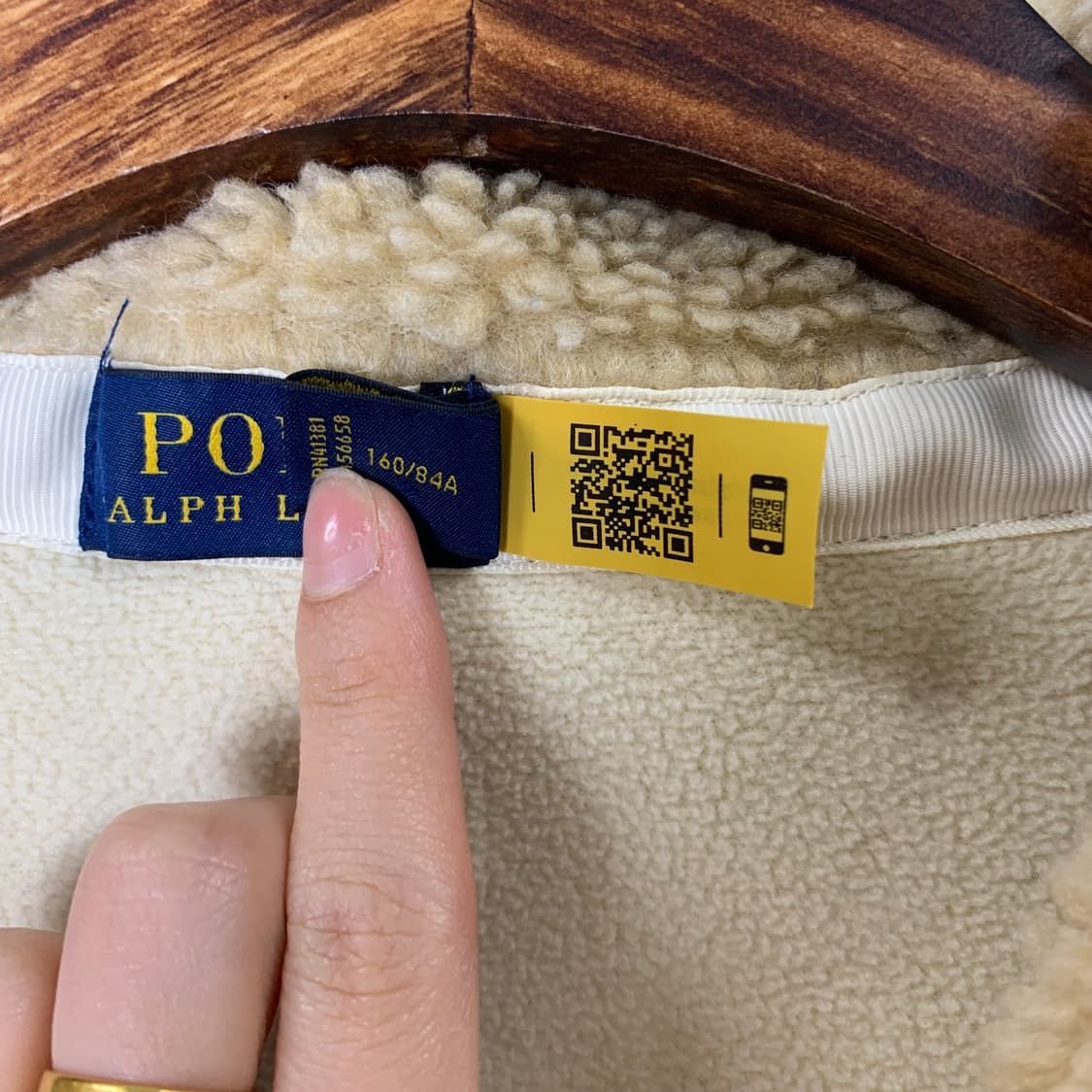 폴로 랄프로렌 레더 트림 포 시얼링 쉐르파 자켓 상품이미지6