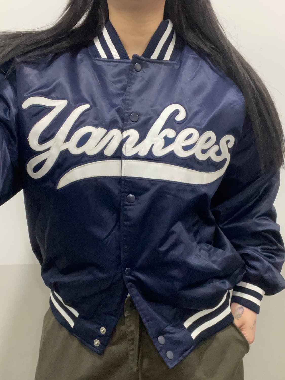 90-00s Majestic 마제스틱 뉴욕 양키스 스타디움 바시티자켓 상품이미지1