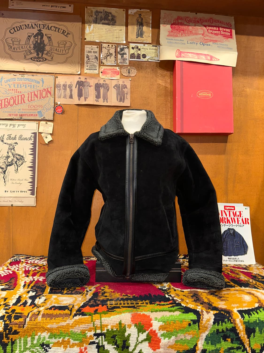 ( L-XL ) 스웨이드 무스탕 양가죽무스탕 가죽자켓 봄버자켓 b3 상품이미지1