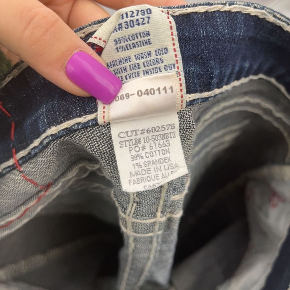 트루릴리전 조이슈퍼티 빈티지 크로스절개 데님팬츠 25 C07267 상품이미지7