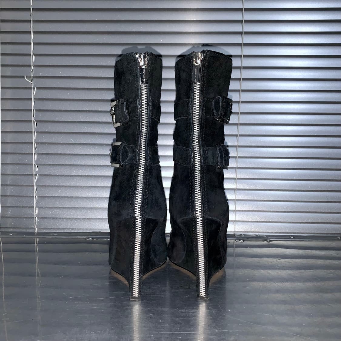 00s 빈티지 마이클 코어스 스웨이드 지퍼 웨지 부츠 상품이미지3