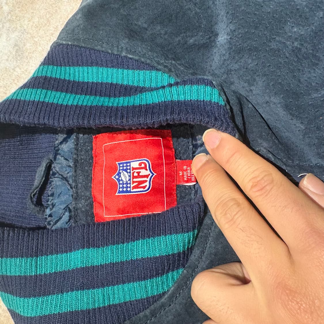 NFL 마이애미 돌핀스 바시티 가죽레더자켓 상품이미지6