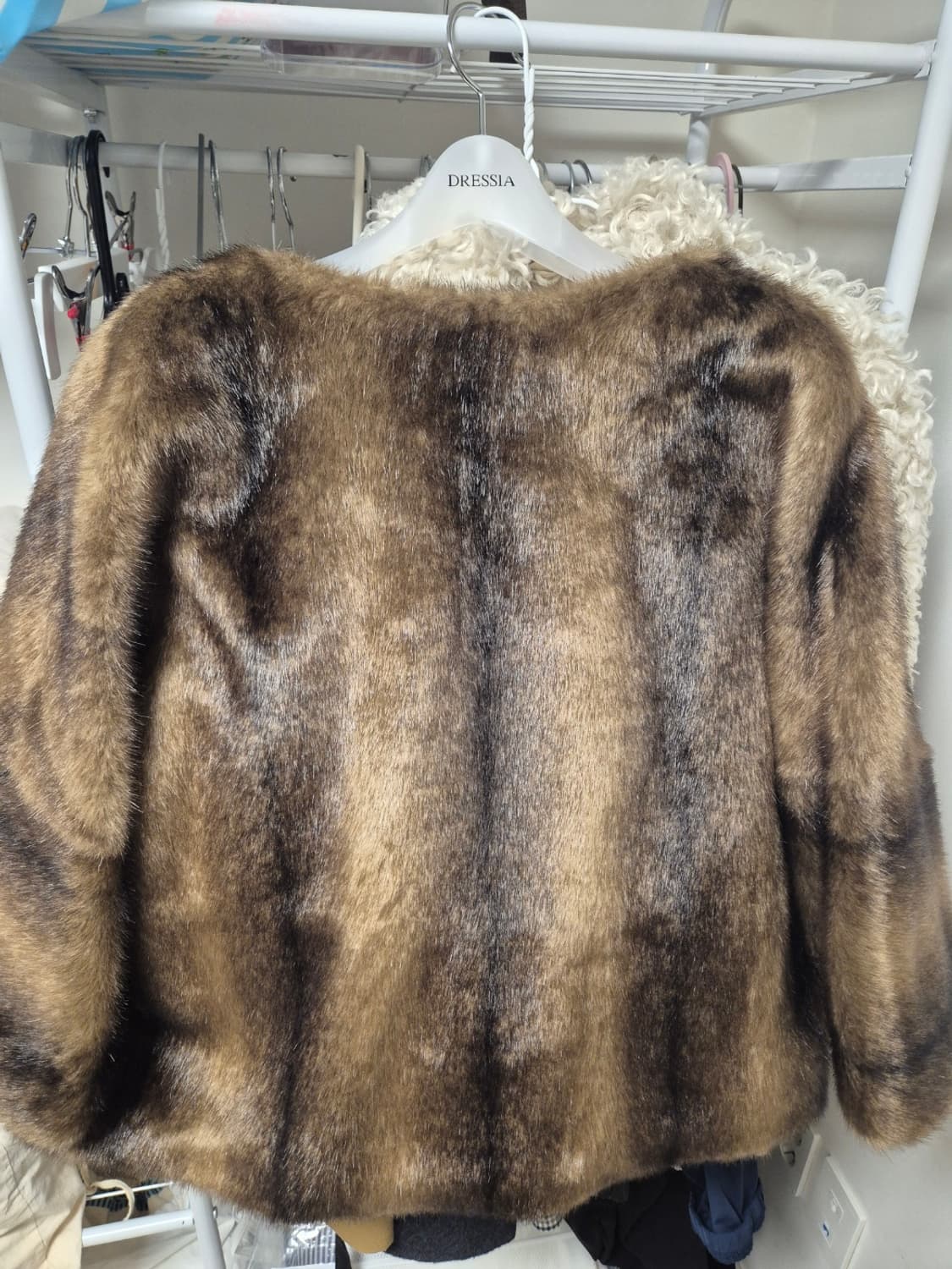 Haveless 브라운 퍼 자켓 상품이미지2