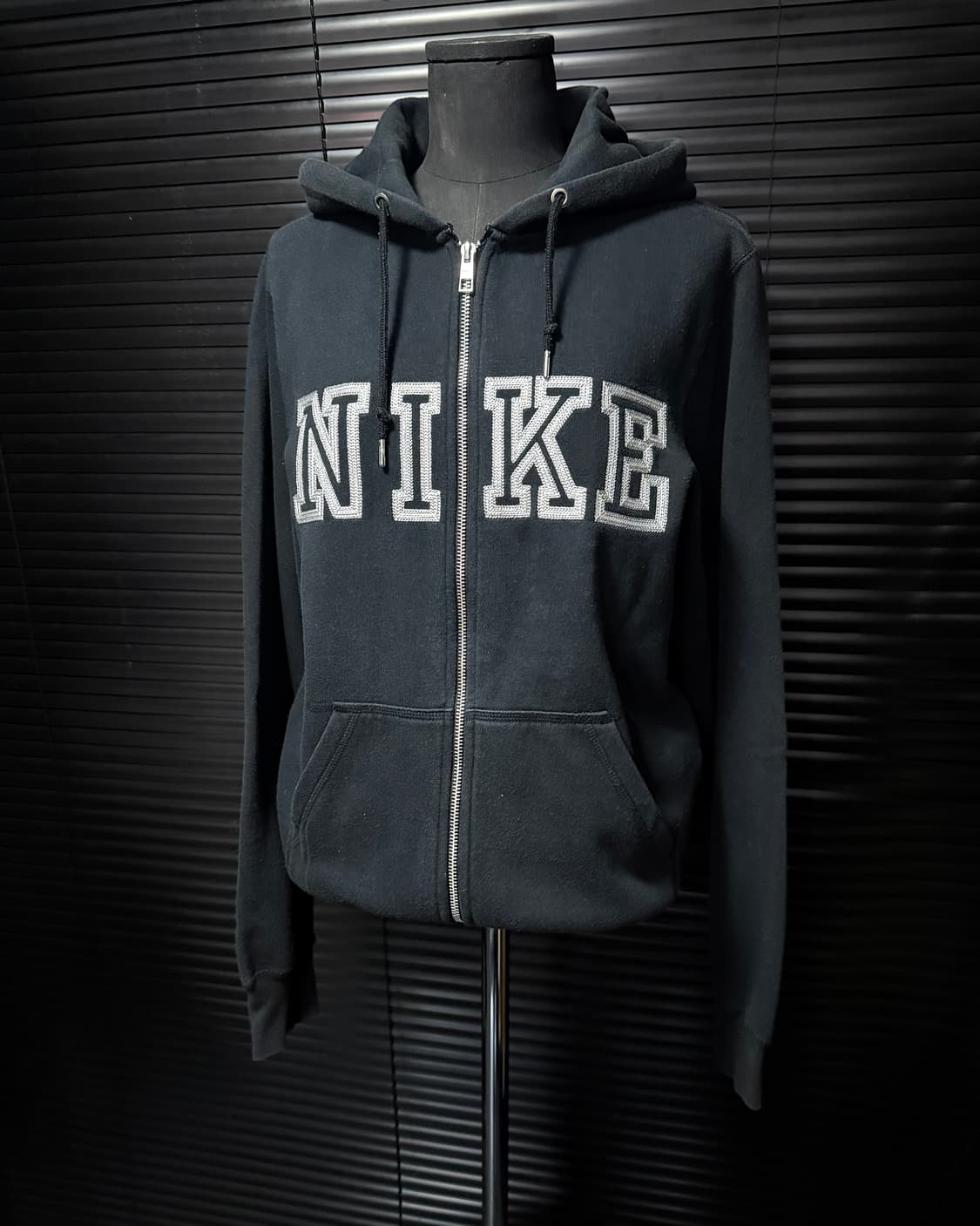 나이키 00s 빅로고 블랙 스웻 후디 후드 집업 올드스쿨 S 90  상품이미지1