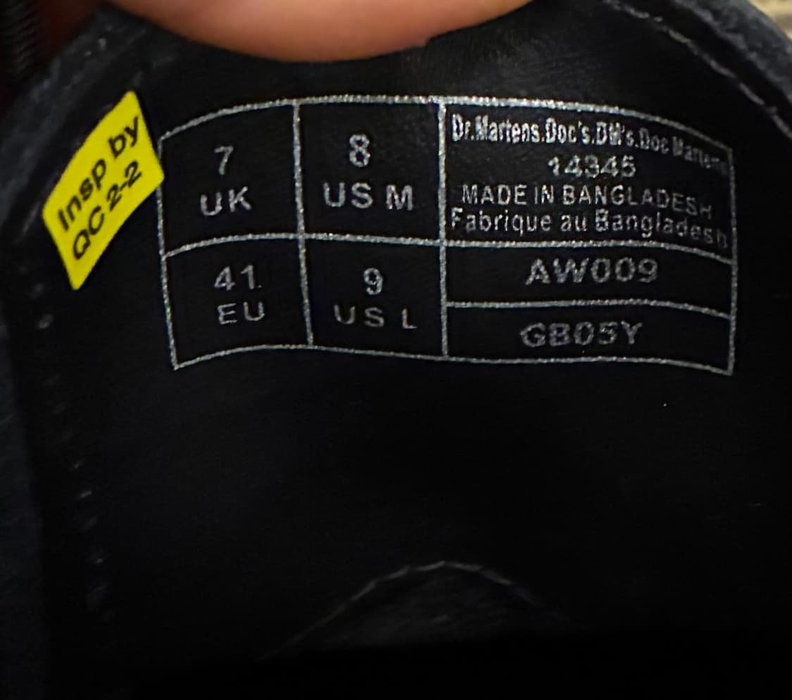 (Uk7/260)닥터마틴 1461 Mono 모노 3홀 블랙 더비슈즈 상품이미지10