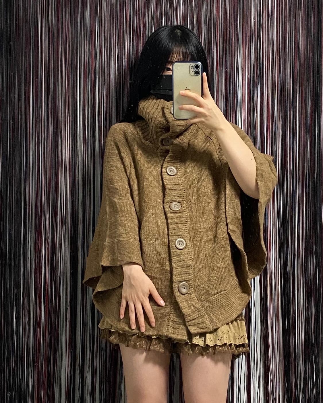 Japan) 하이넥 단추 케이프 ✔️𝙎𝙞𝙯 상품이미지2
