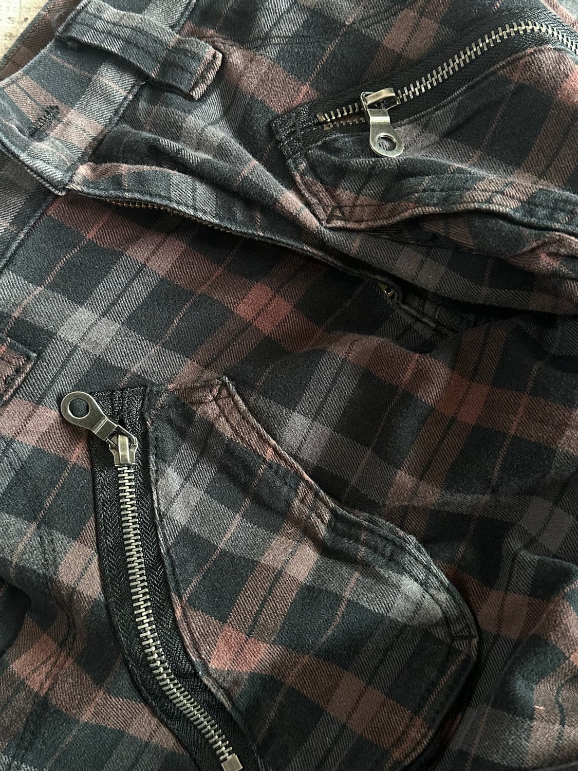 PPFM 커브드 체크 데님 상품이미지2