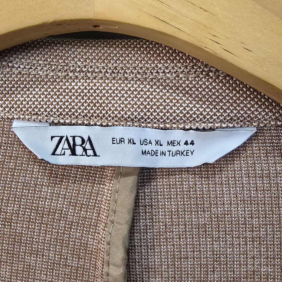 자라(ZARA) 베이지 투버튼 자켓 XL 상품이미지5