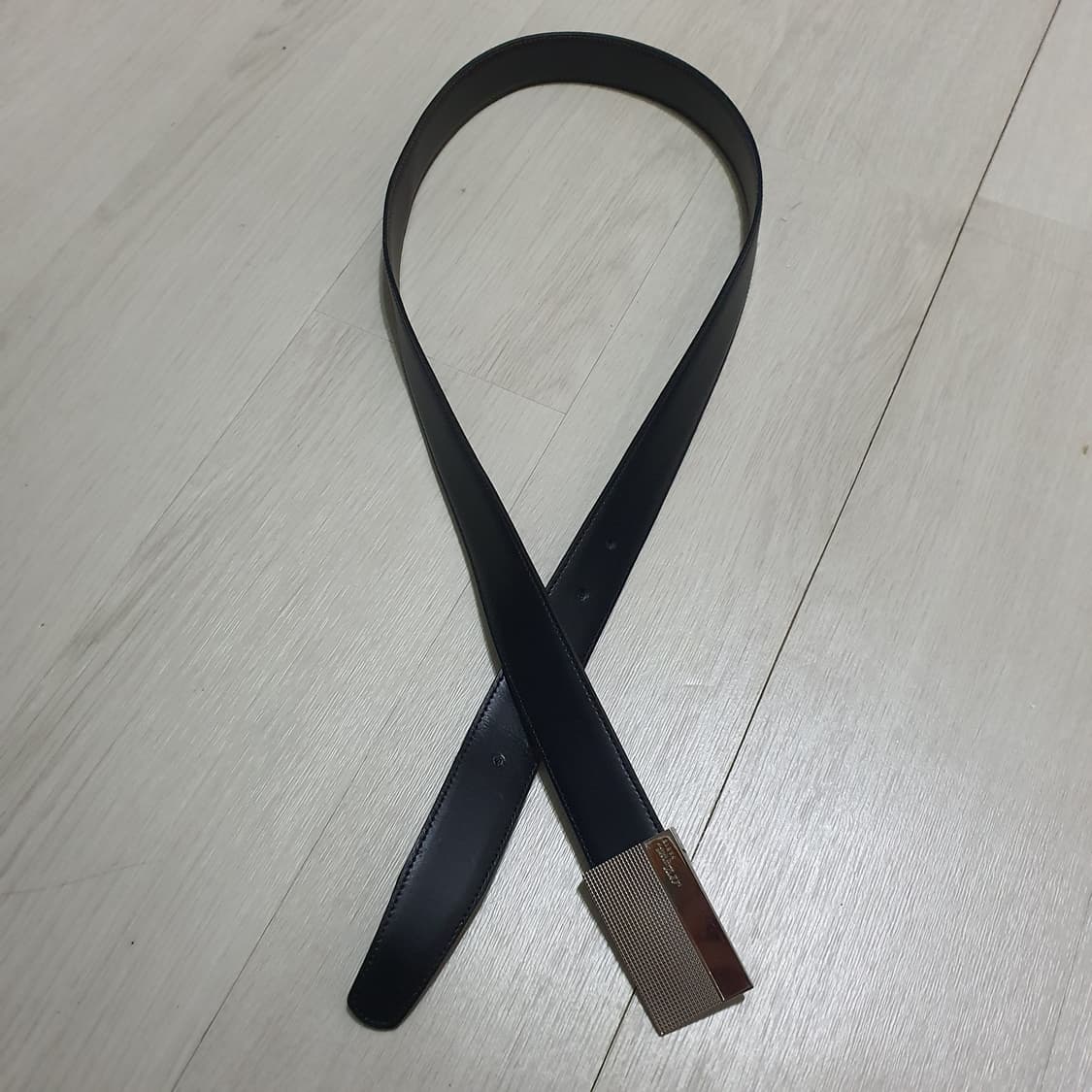 정품 듀퐁 다이아몬드 퀄팅 은장 남성 정장 벨트 상품이미지3