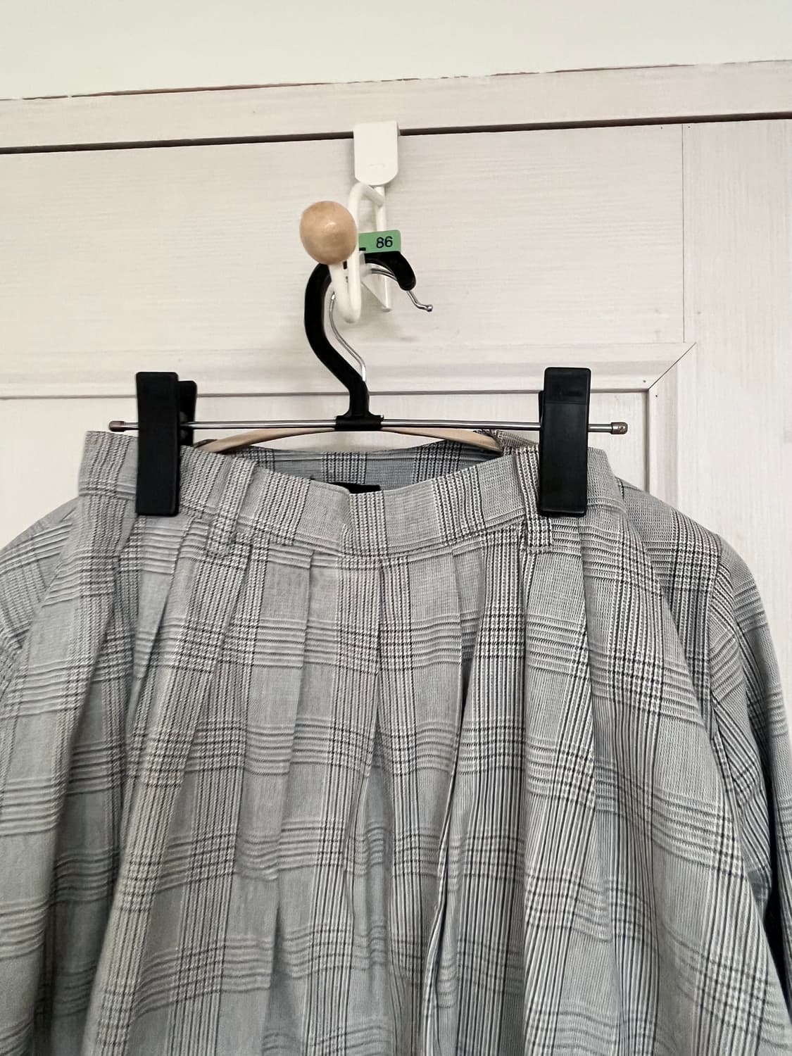 글렌체크 그레이 자켓 스커트 투피스 세트 상품이미지5