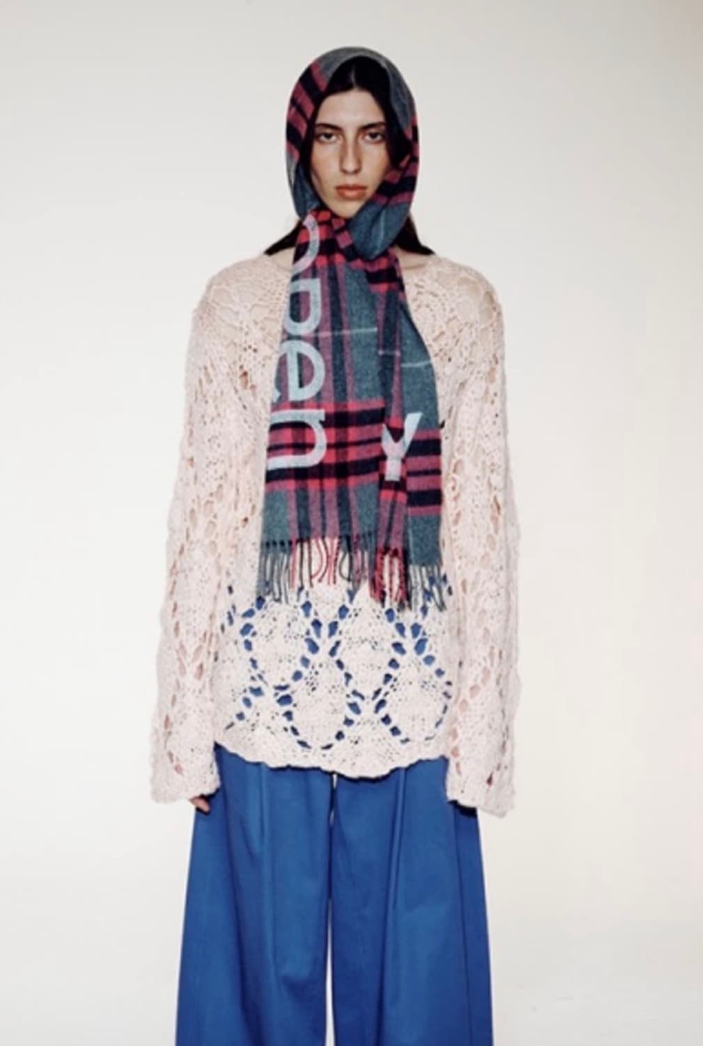 Open yy tartan wool scarf 상품이미지3