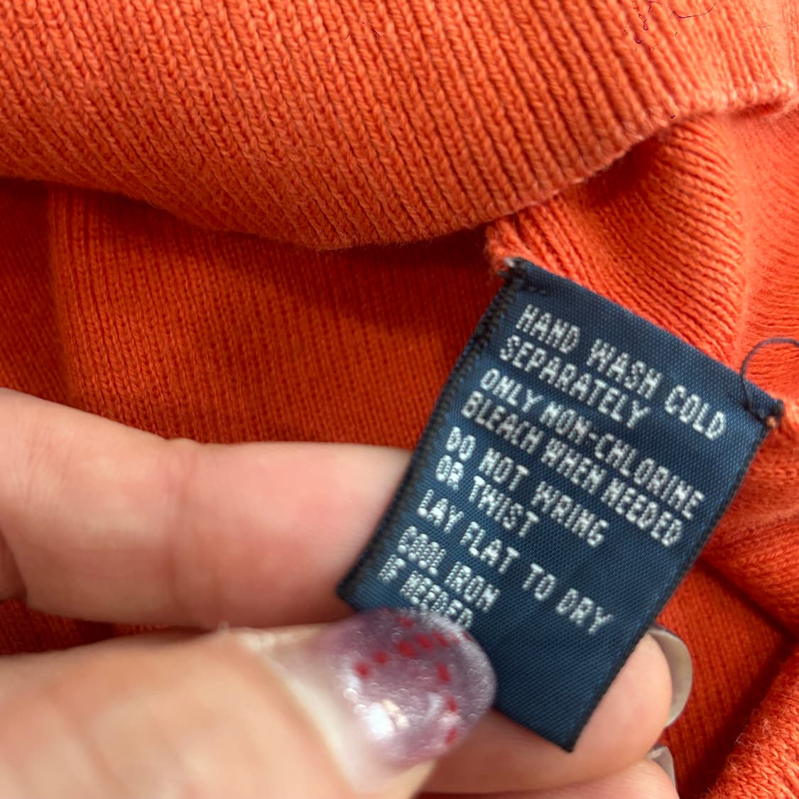 Polo 폴로 네이비 포니 오렌지 니트 상품이미지6