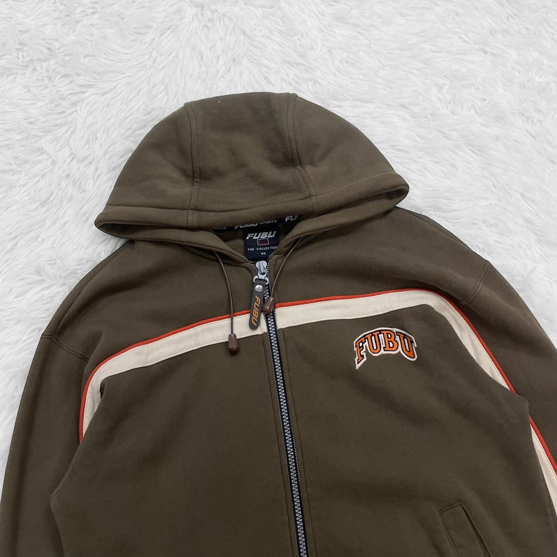 후부 Fubu 파이프 라인 후드 집업 브라운 상품이미지4