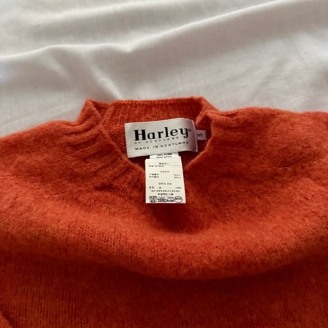 할리스코틀랜드 쉐기독오렌지컬러 니트 상품이미지2