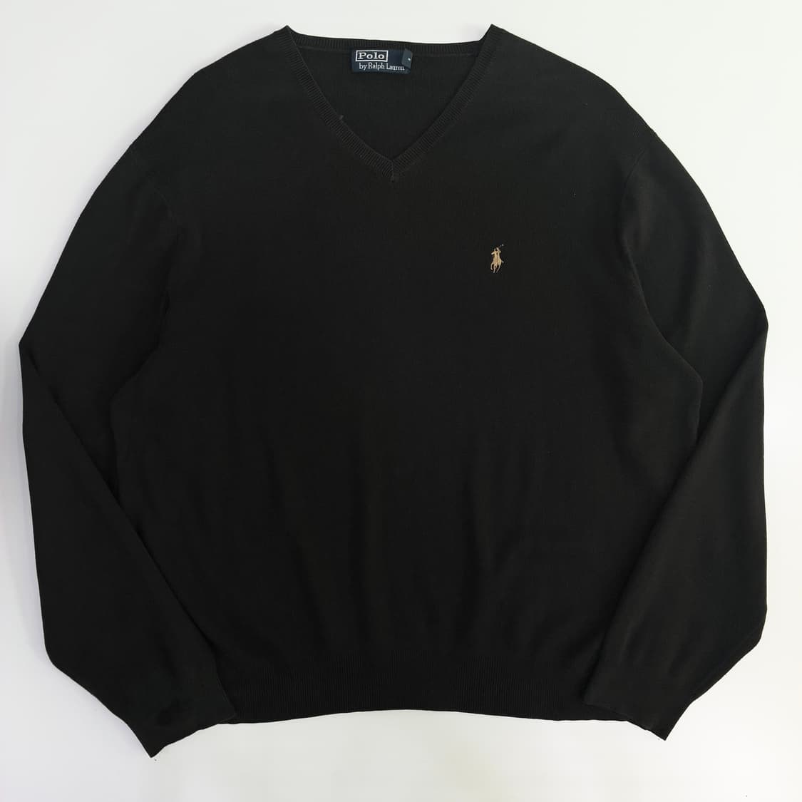 Polo 폴로 랄프로렌 블랙 코튼 V넥 니트 상품이미지1
