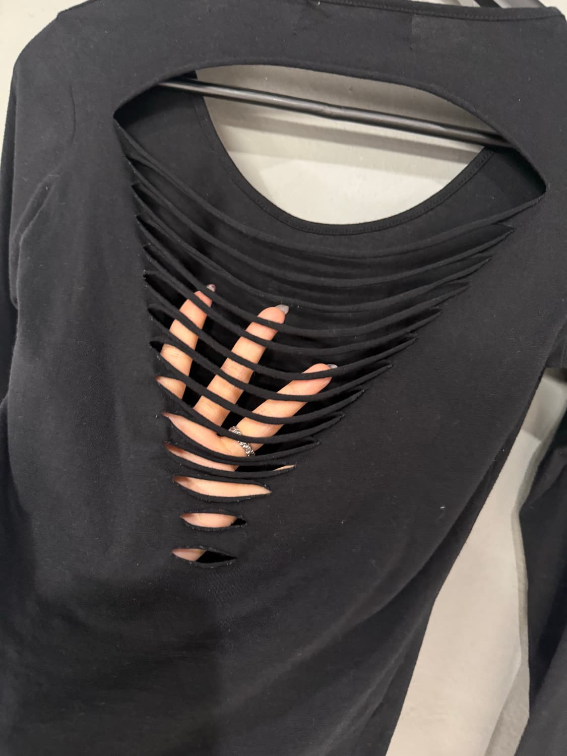 skull printing back cutout long sleeve 상품이미지10