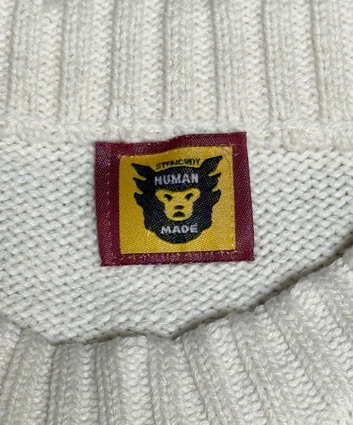 휴먼 메이드 닥스 니트 스웨터 화이트 L 상품이미지3