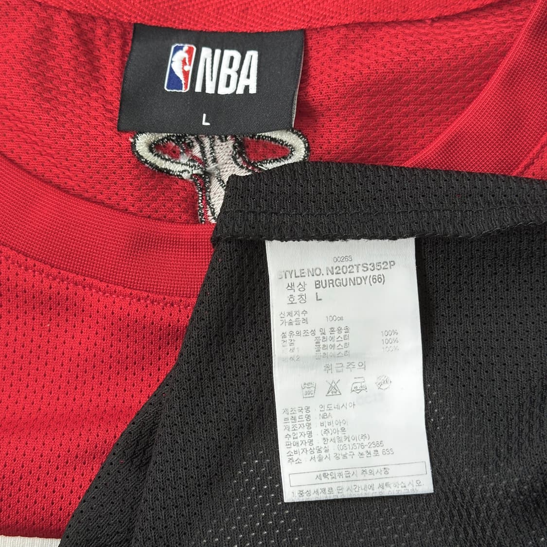 NBA 마이애미 히트 블록 오버핏 메쉬 티셔츠 상품이미지6