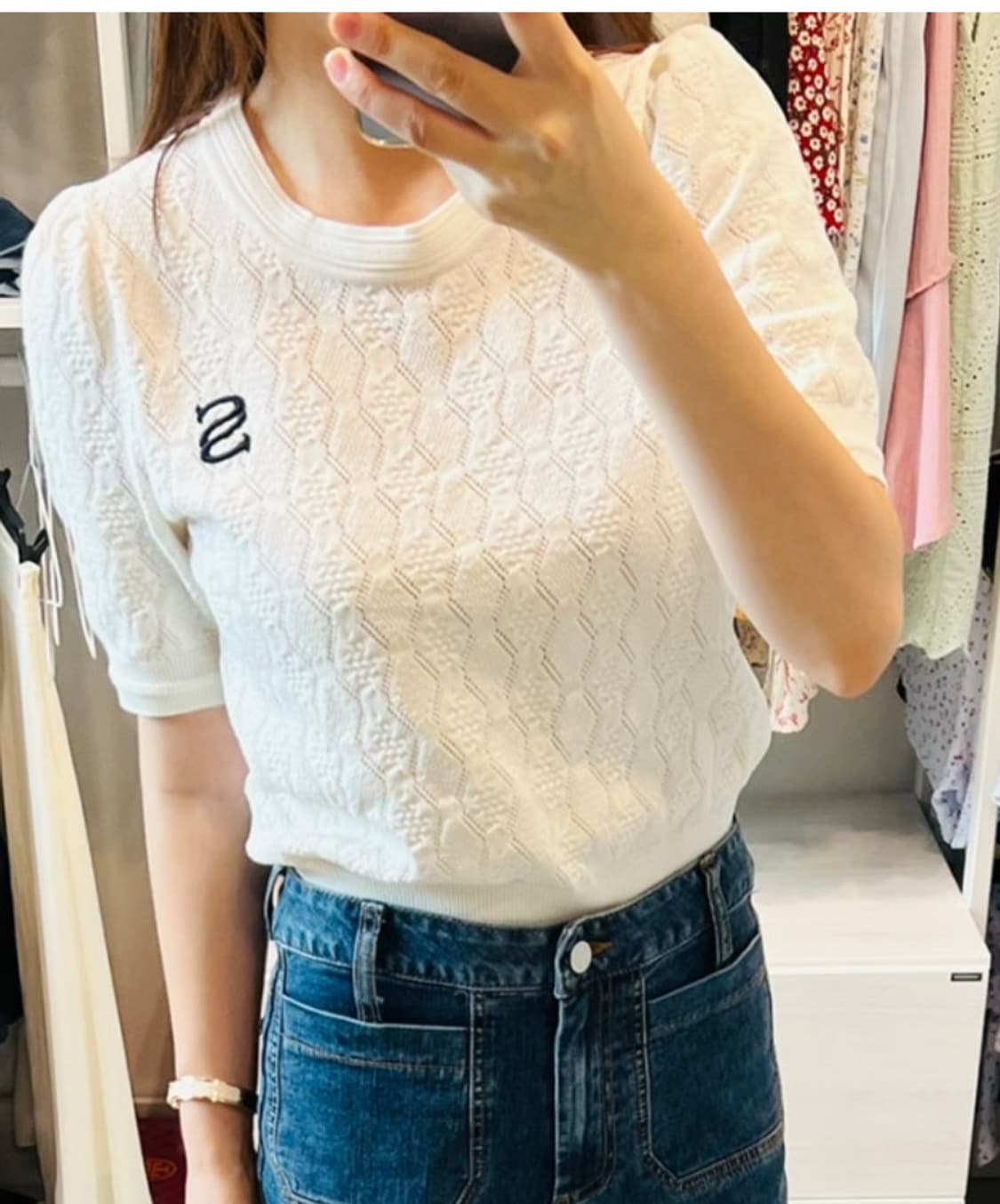 산드로 크로셰 니트탑  상품이미지2
