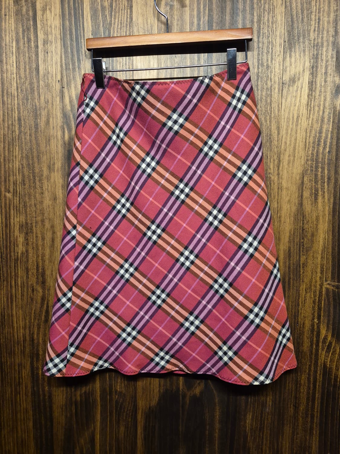BURBERRY RED CHECK SKIRT  상품이미지3
