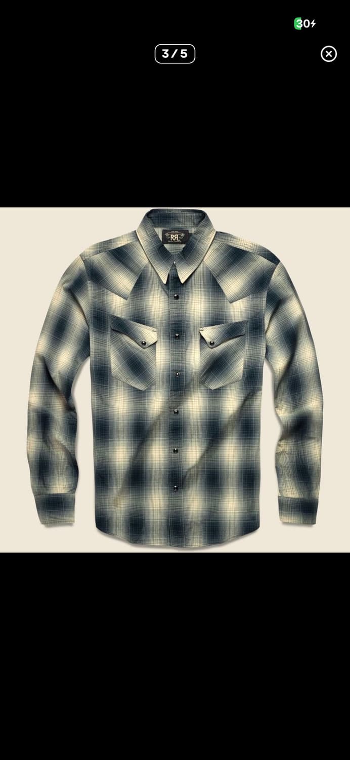 rrl 웨스턴 셔츠 L 판매 상품이미지1