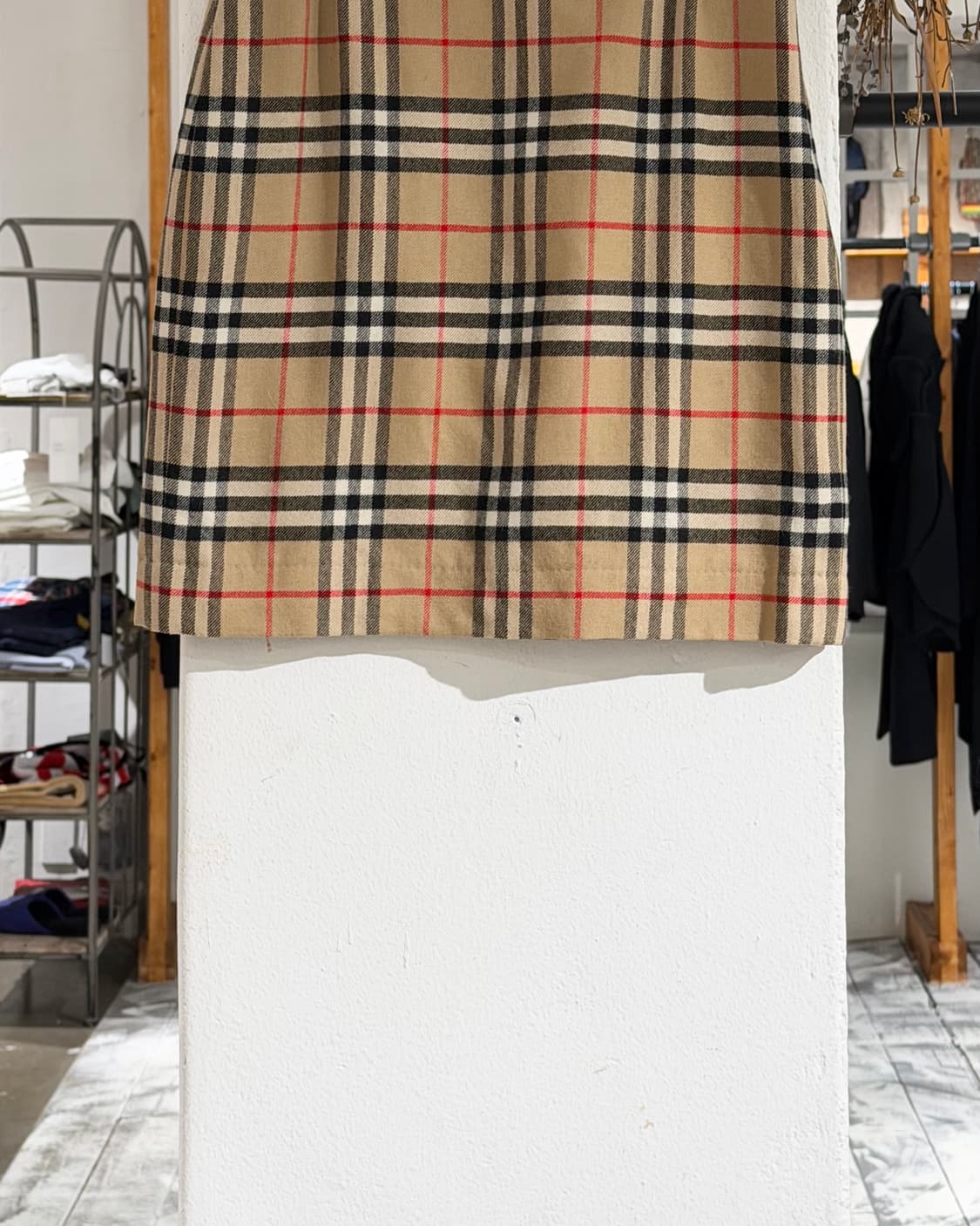 버버리 베이지 노바체크 울 스커트 상품이미지3