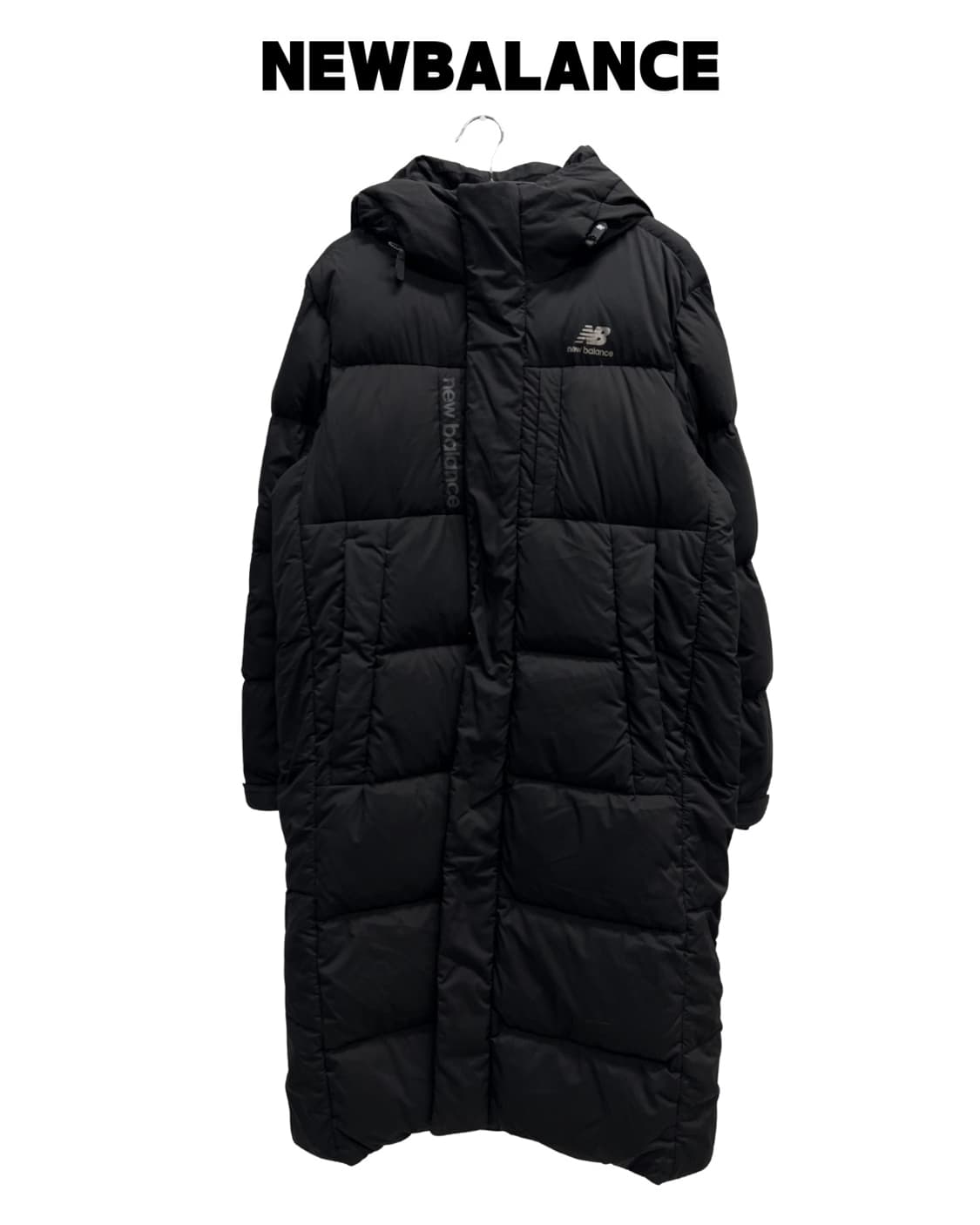 뉴발란스 구스다운 롱 패딩 자켓 블랙 상품이미지1