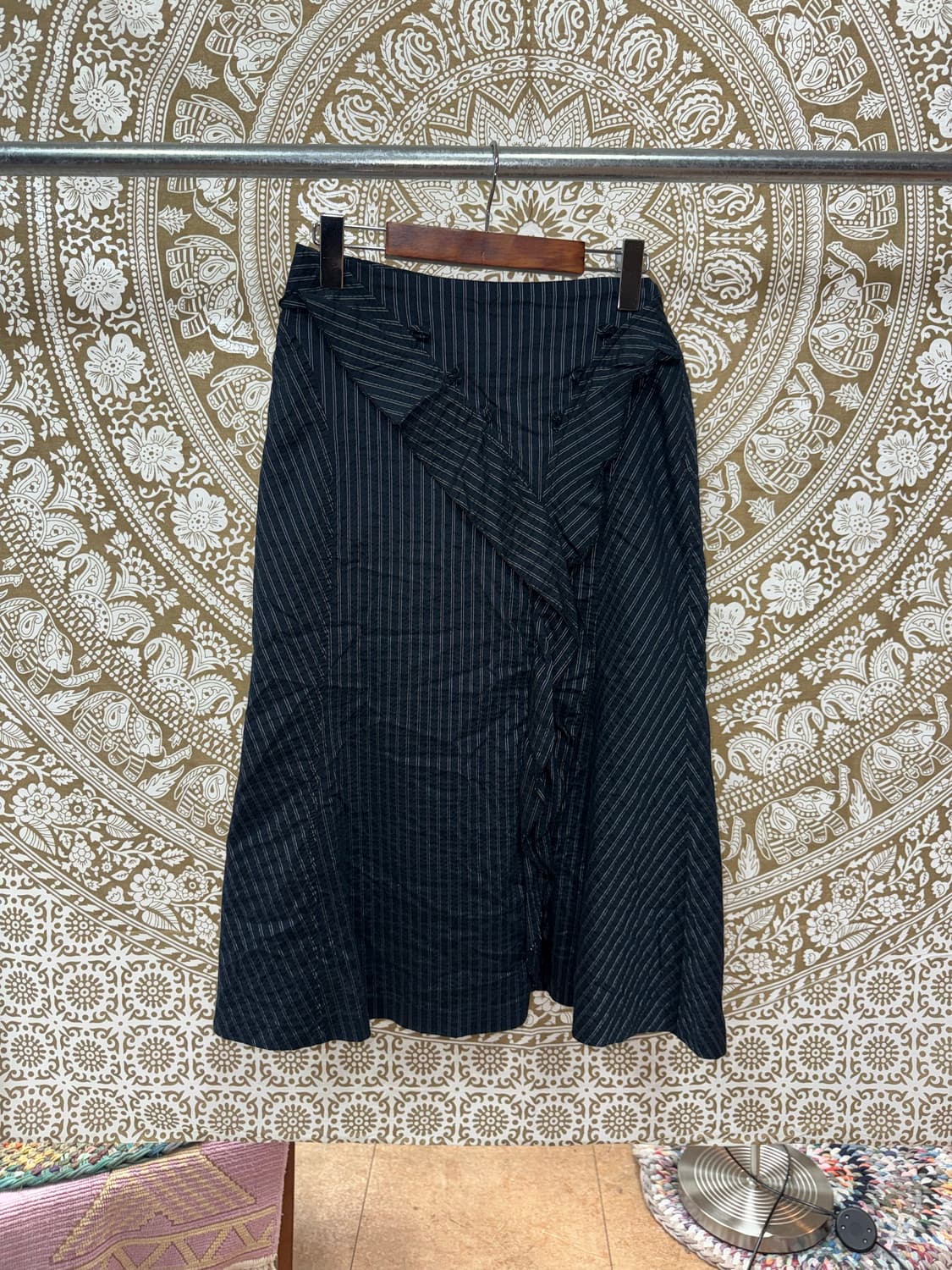 빈티지 시어서커 스트라이프 프릴 스커트  상품이미지3