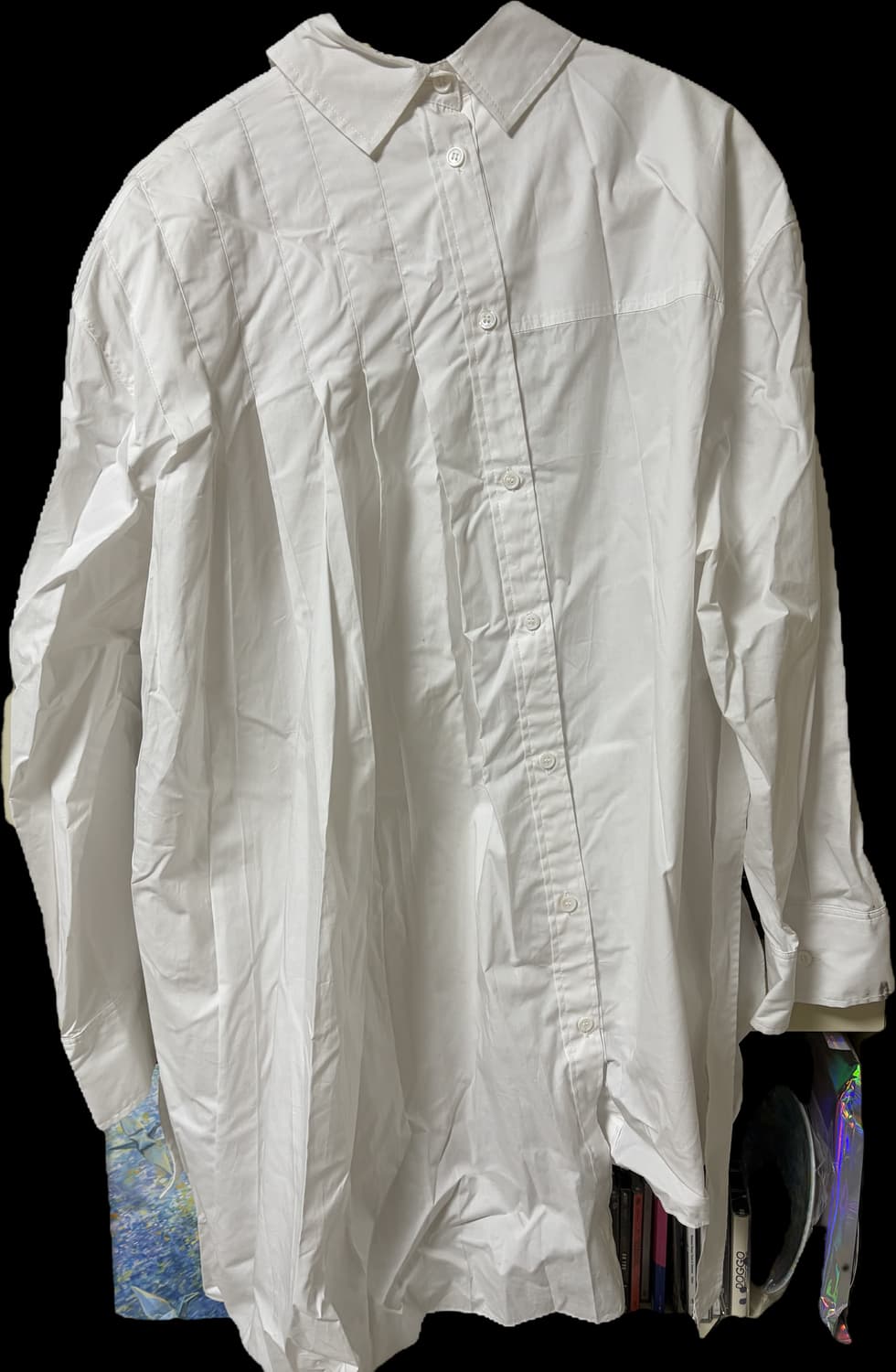 자라 화이트 셔츠 플리츠 언밸런스 포플린 상품이미지8