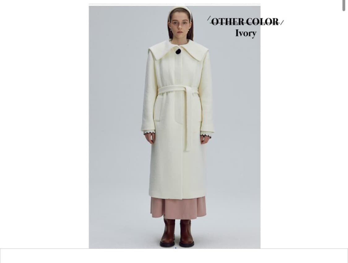 비뮤즈맨션 세일러 롱 코트 네이비  상품이미지5