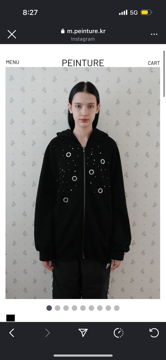 페인츄얼 스터드 써클링 후드집업 상품이미지1