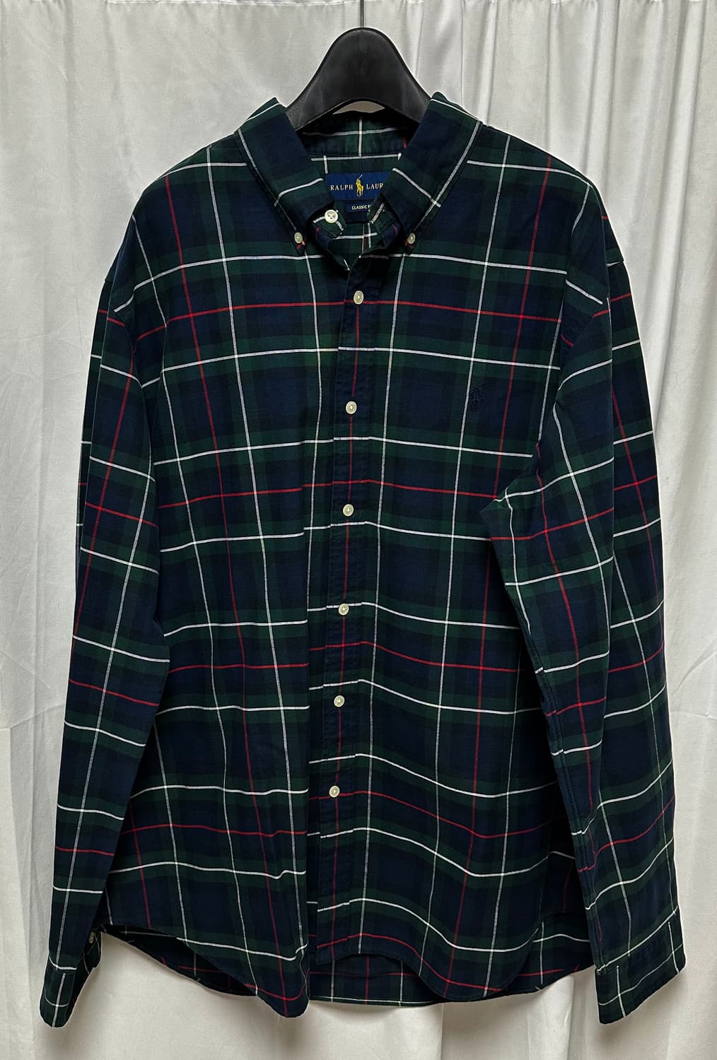 no.156 폴로 랄프로렌 타탄 체크 셔츠 xxl 상태s급 상품이미지1