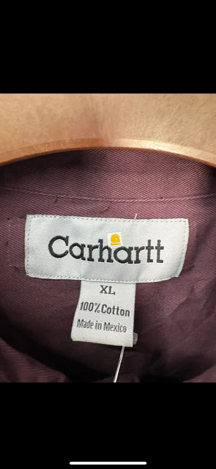 칼하트 버건디 워크셔츠 H1645 상품이미지5