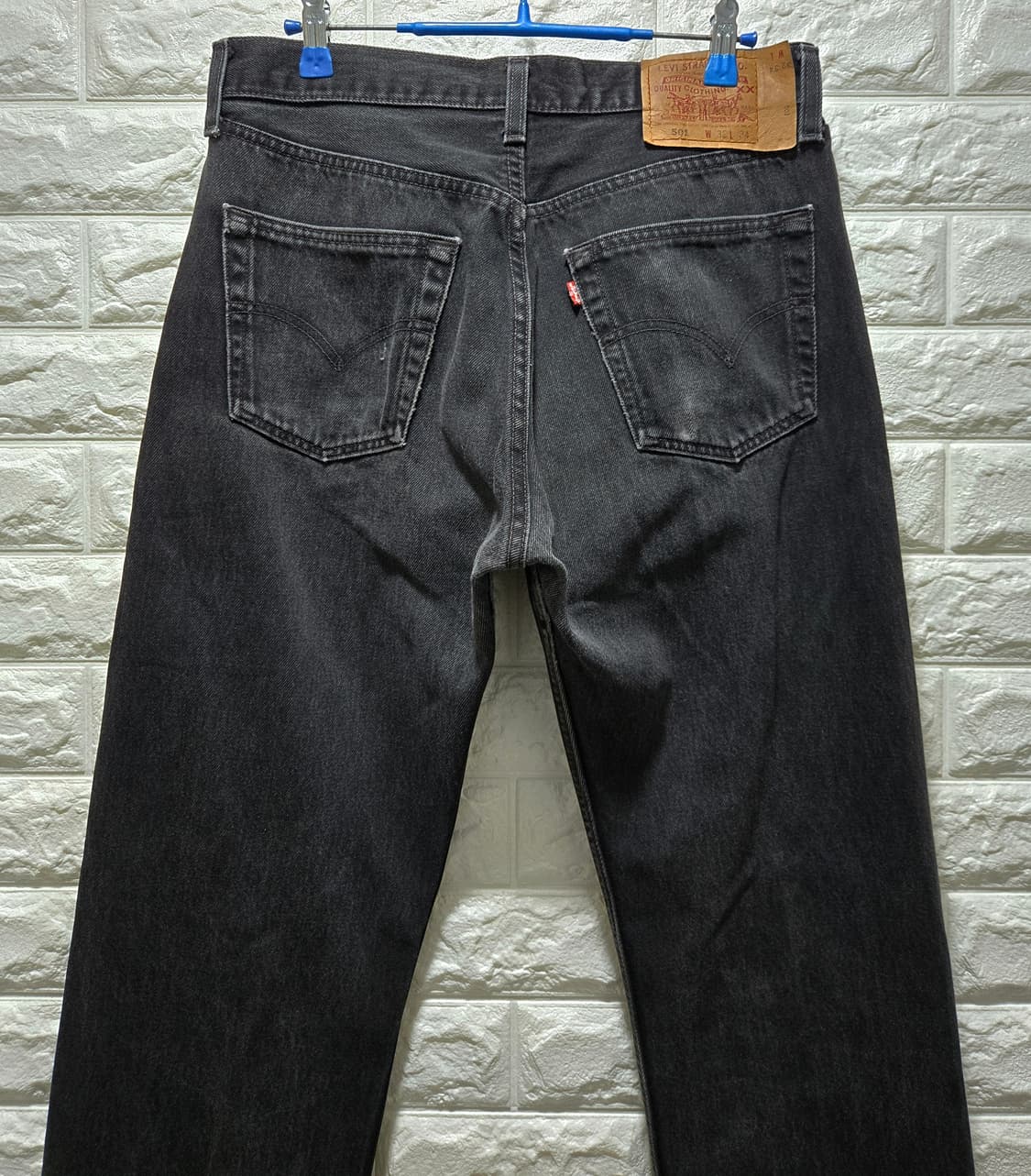 리바이스 501 Made in USA 흑청 데님팬츠 31~32 상품이미지6