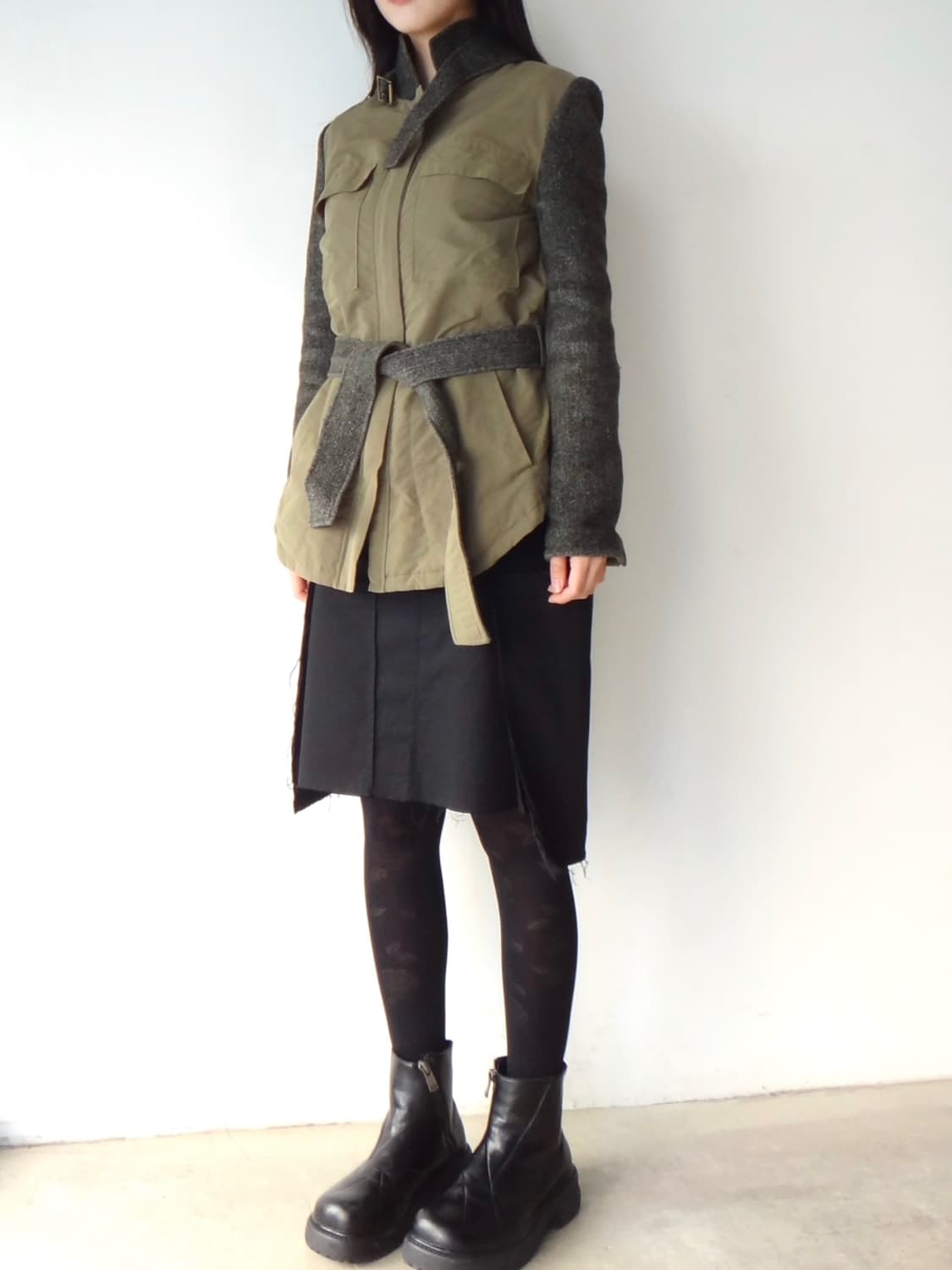 TIME safari mix jacket / khaki 상품이미지4