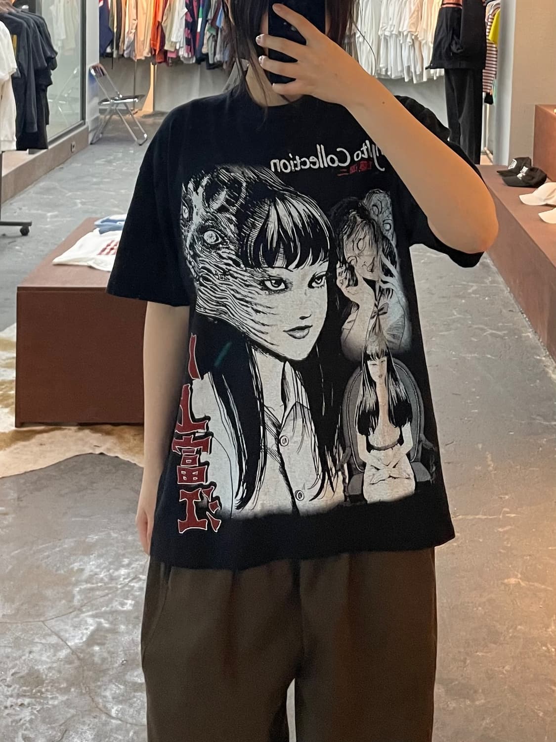 빈티지 이토준지 토미에 프린팅 반팔 H2545 상품이미지1