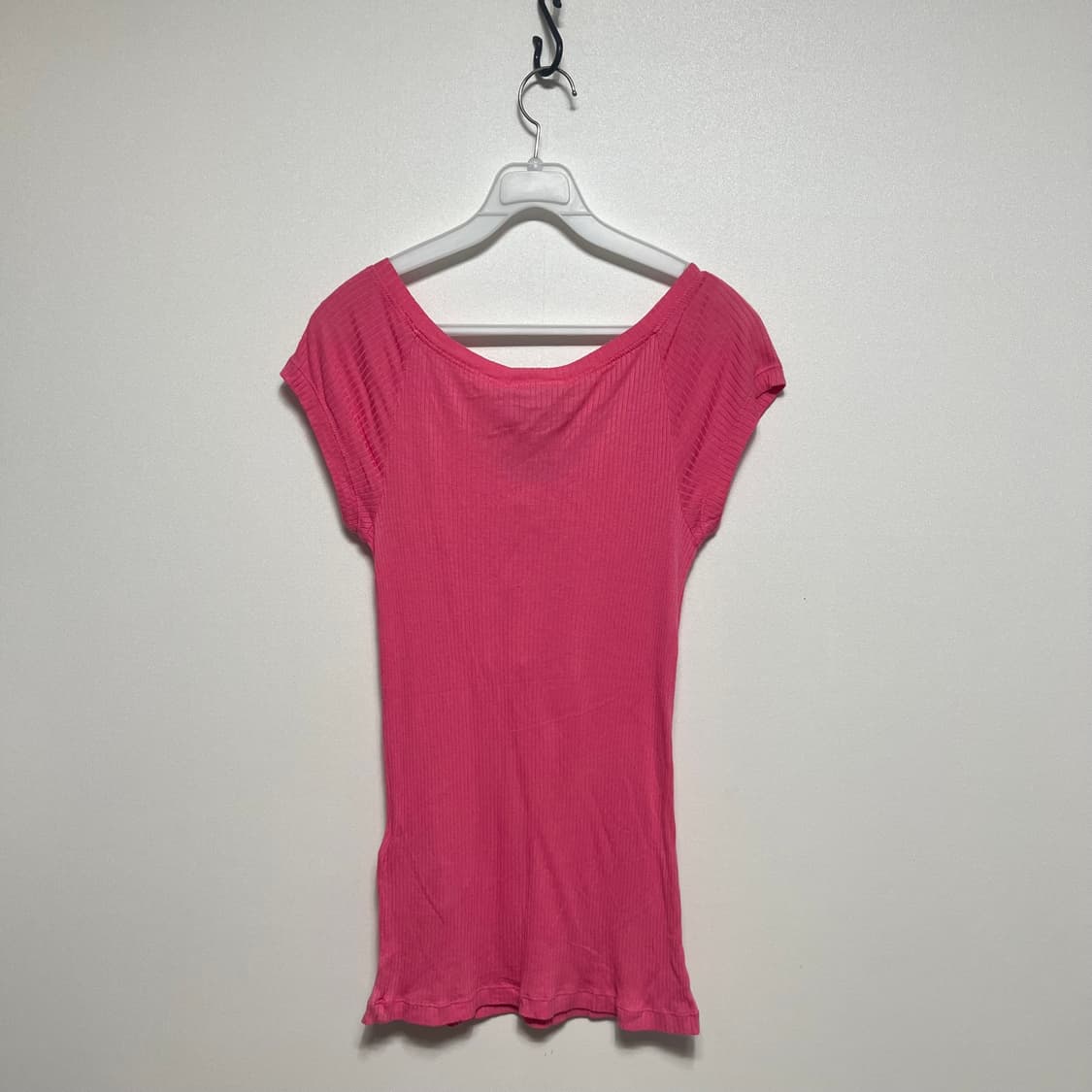 쥬시꾸뛰르 핑크 골지 반팔티셔츠 m 상품이미지6